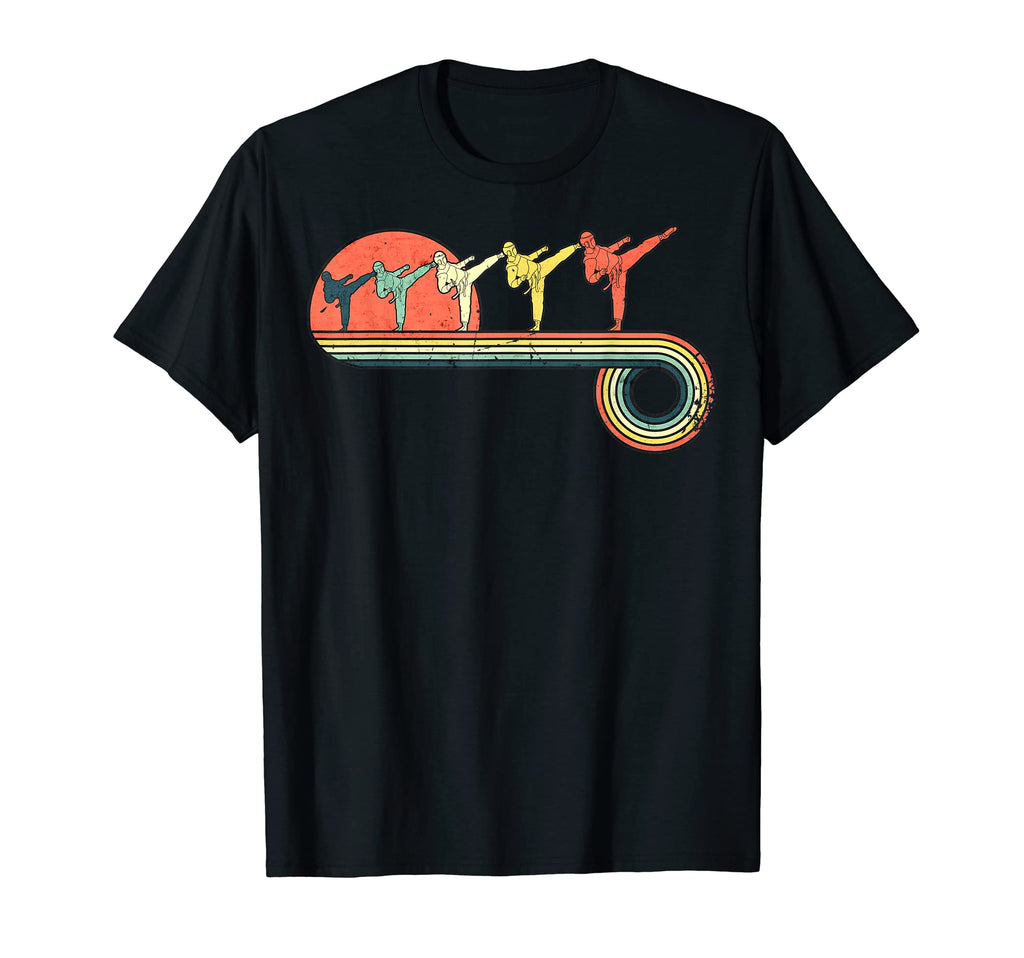 Taekwondo Fighting Sunset Rainbow T-Shirt - Unique Graphic Unisex - T-Shirt, Sweatshirt, Hoodie