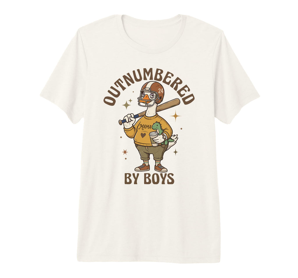 Outnumbered Goose Mom Baseball Football T-Shirt - Graphic Print Men Women - T-Shirt, Sweatshirt, Hoodie