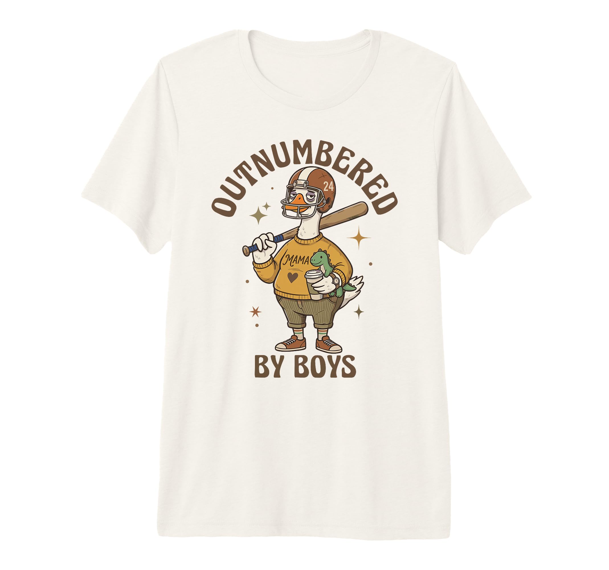 Outnumbered Goose Mom Baseball Football T-Shirt - Graphic Print Men Women - T-Shirt, Sweatshirt, Hoodie