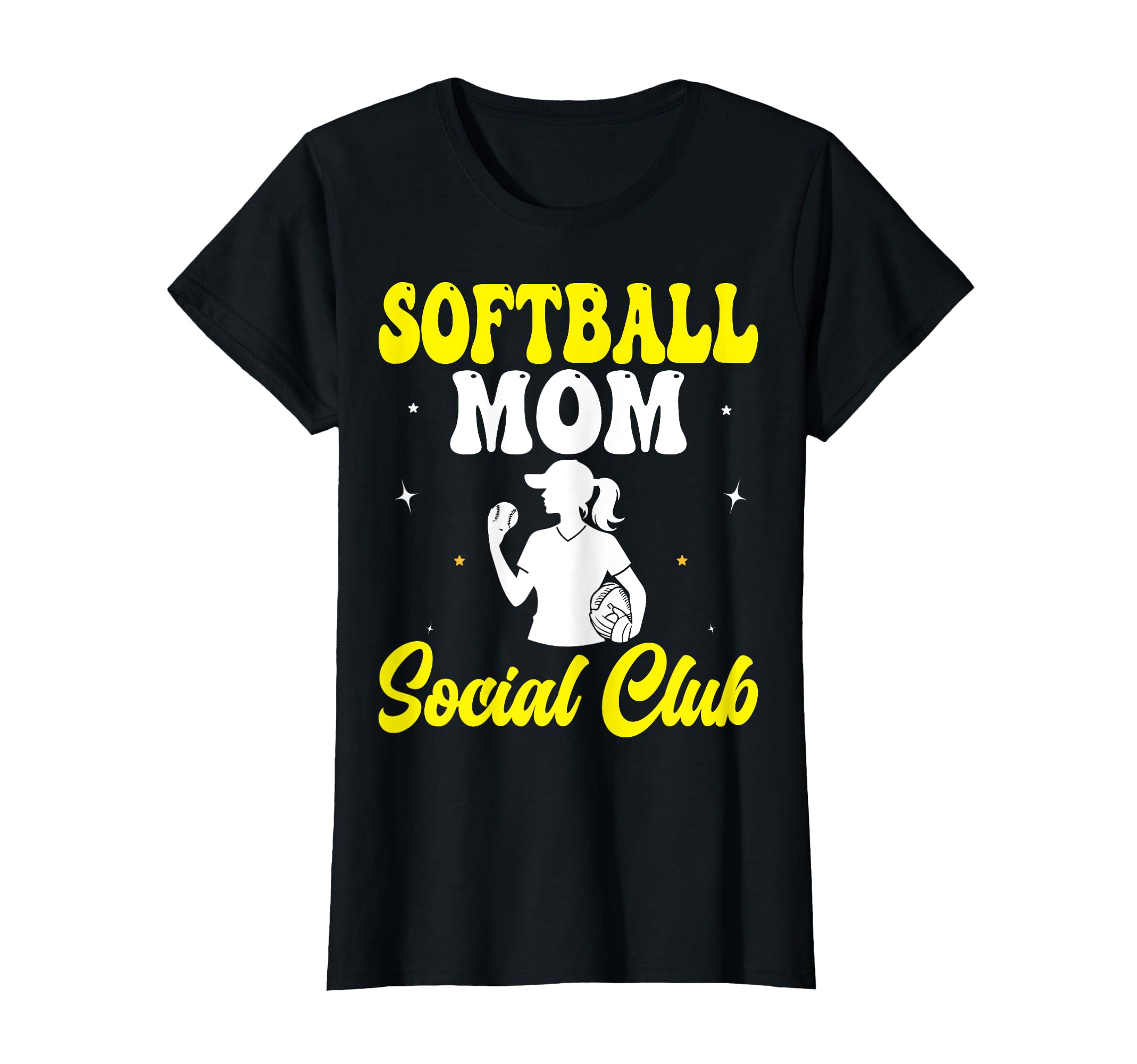 Softball Mom Social Club Baseball Player T-Shirt - Graphic Print Unisex - T-Shirt, Sweatshirt, Hoodie