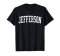 Jefferson La Distressed White Varsity T-Shirt - Graphic Print Unisex - T-Shirt, Sweatshirt, Hoodie