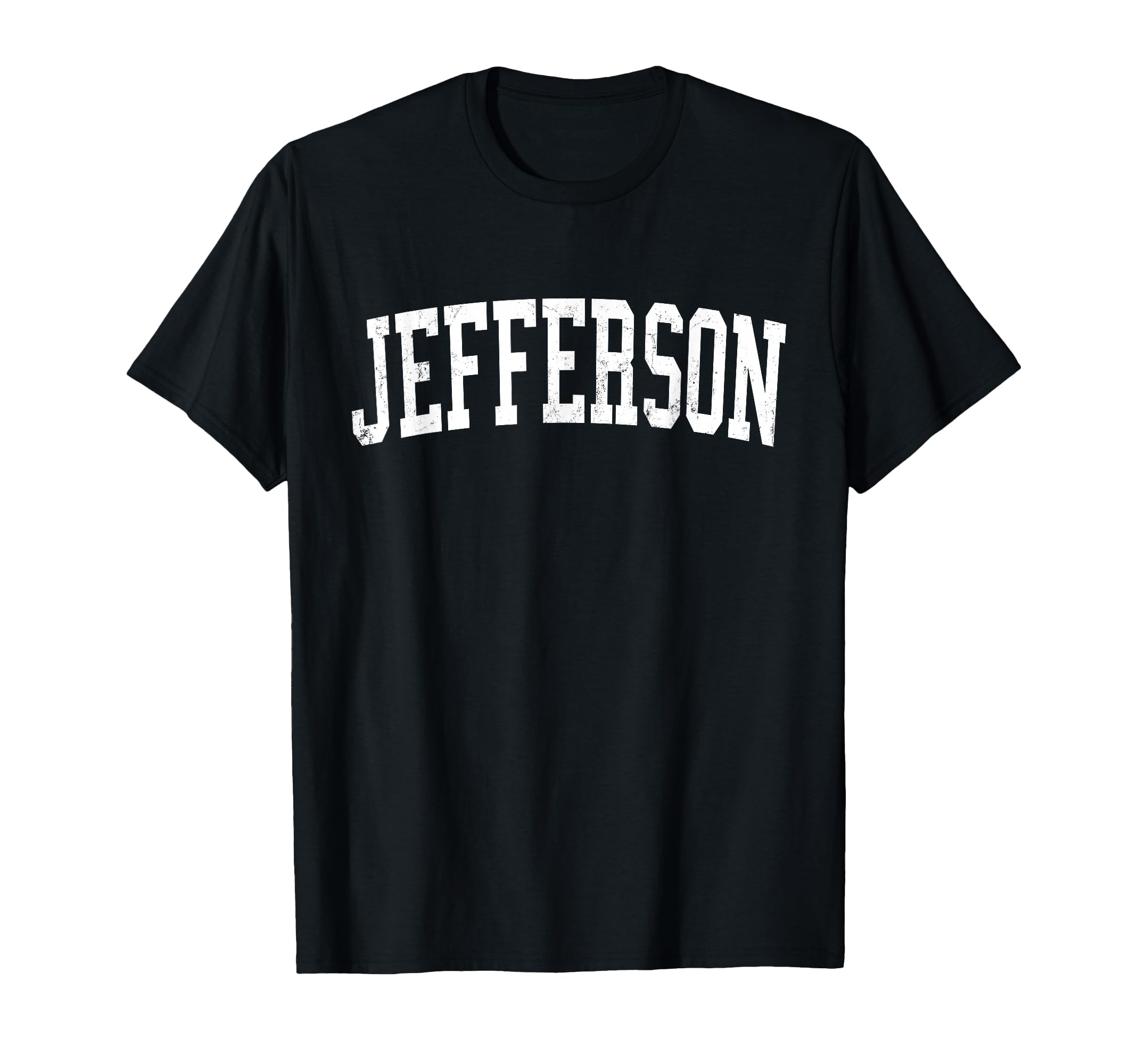 Jefferson La Distressed White Varsity T-Shirt - Graphic Print Unisex - T-Shirt, Sweatshirt, Hoodie