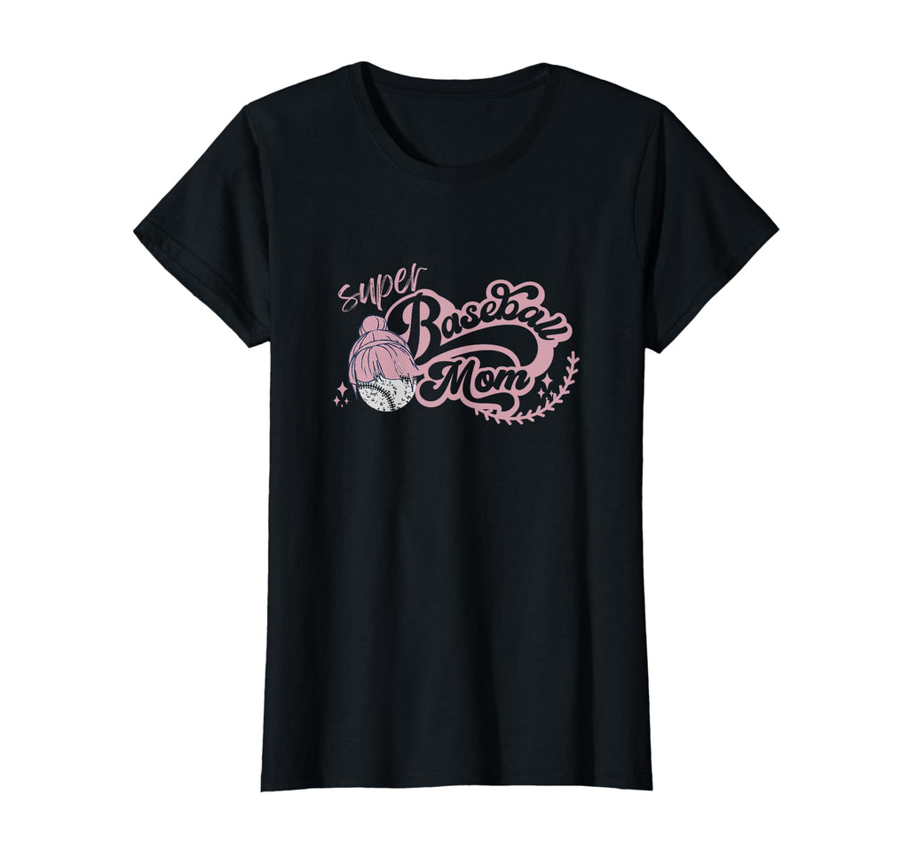 Super Baseball Mom Mothers Day Mama T-Shirt - Custom Art Print for Adults - T-Shirt, Sweatshirt, Hoodie
