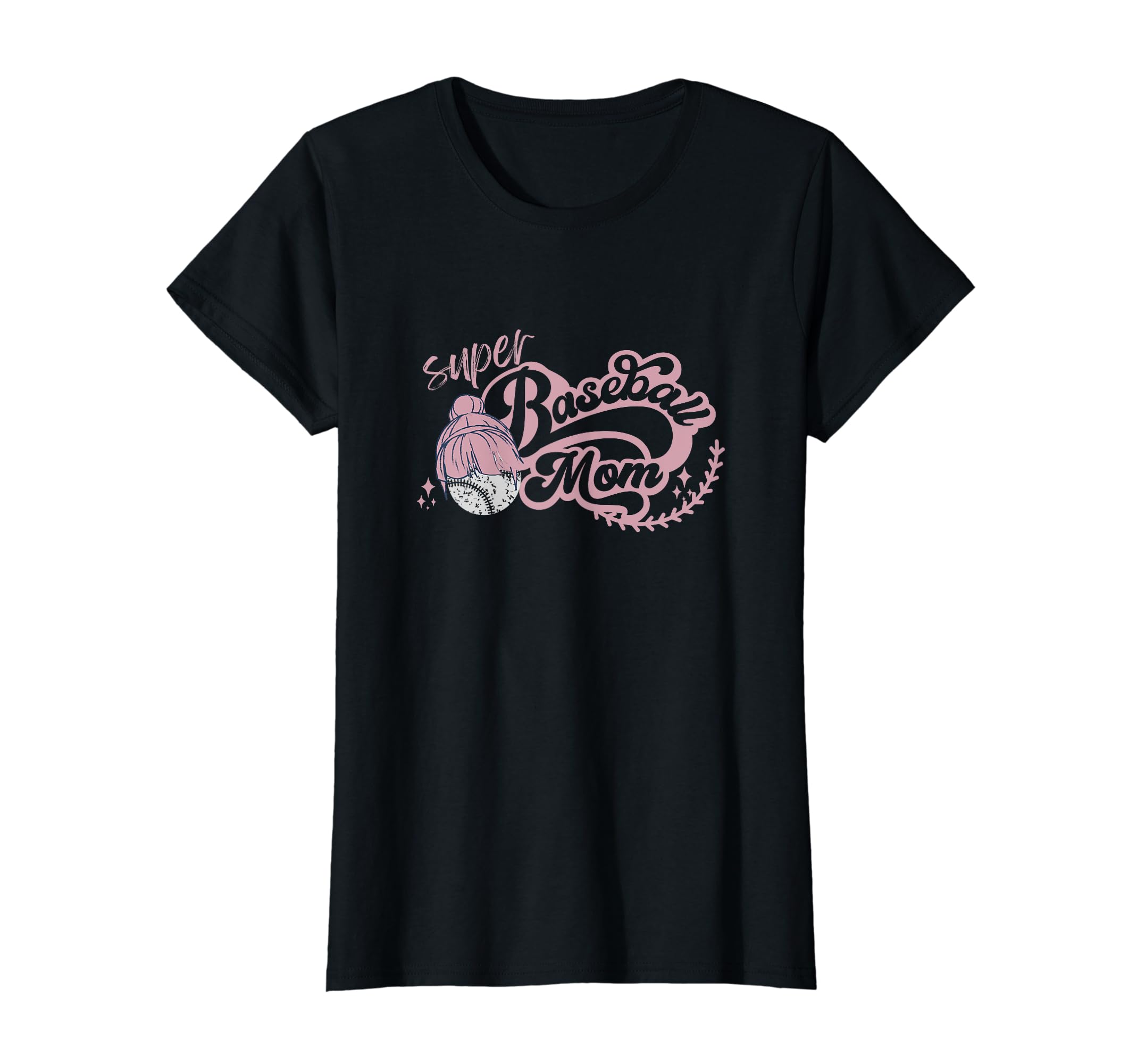 Super Baseball Mom Mothers Day Mama T-Shirt - Custom Art Print for Adults - T-Shirt, Sweatshirt, Hoodie