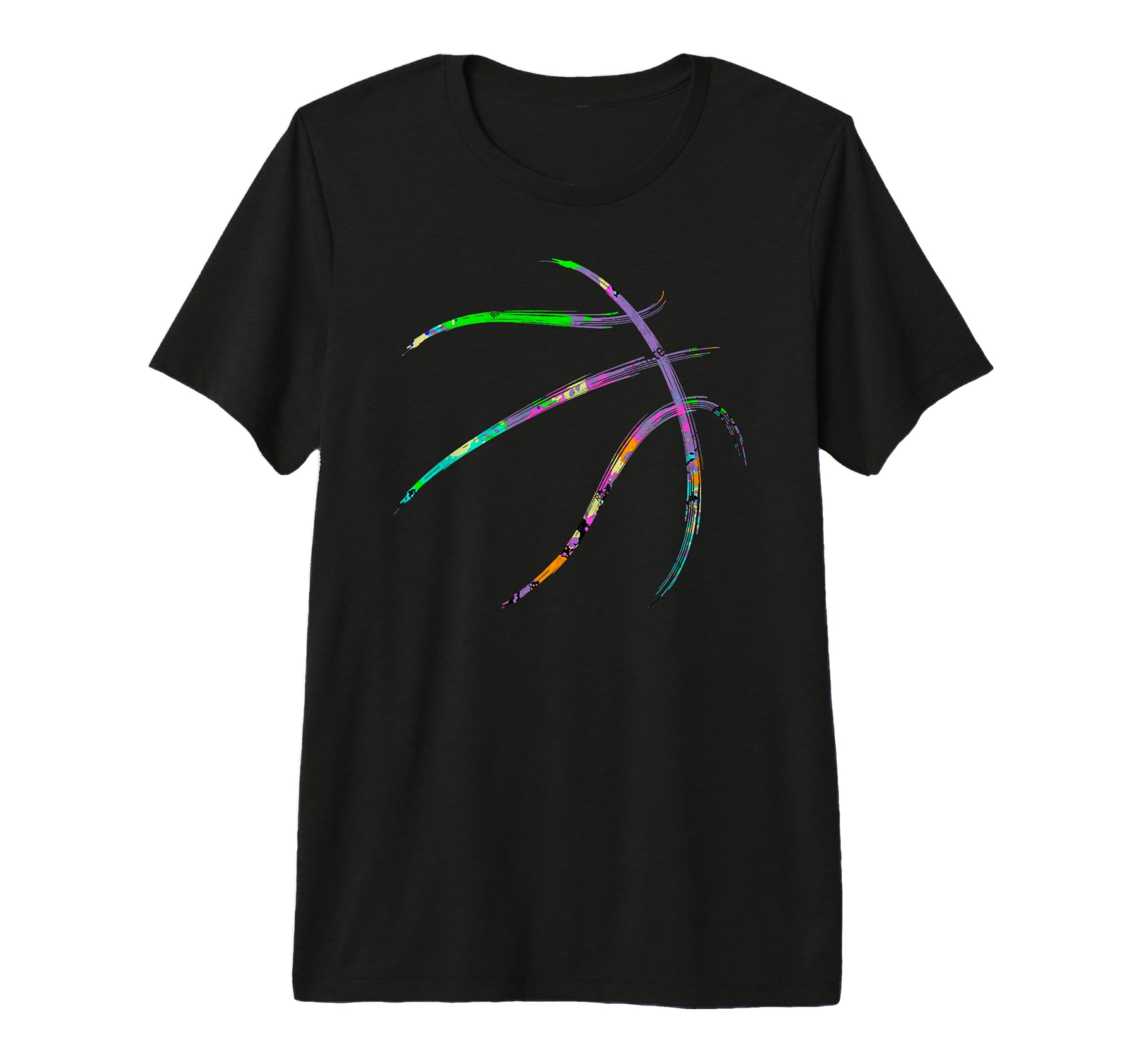Colorful Basketball Ball Basketball Player T-Shirt - Unique Graphic Unisex - T-Shirt, Sweatshirt, Hoodie