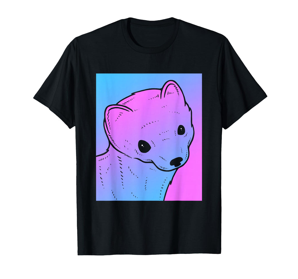 Vaporwave Stoat Aesthetic Pastel Goth T-Shirt - Trendy Graphic for Adults - T-Shirt, Sweatshirt, Hoodie