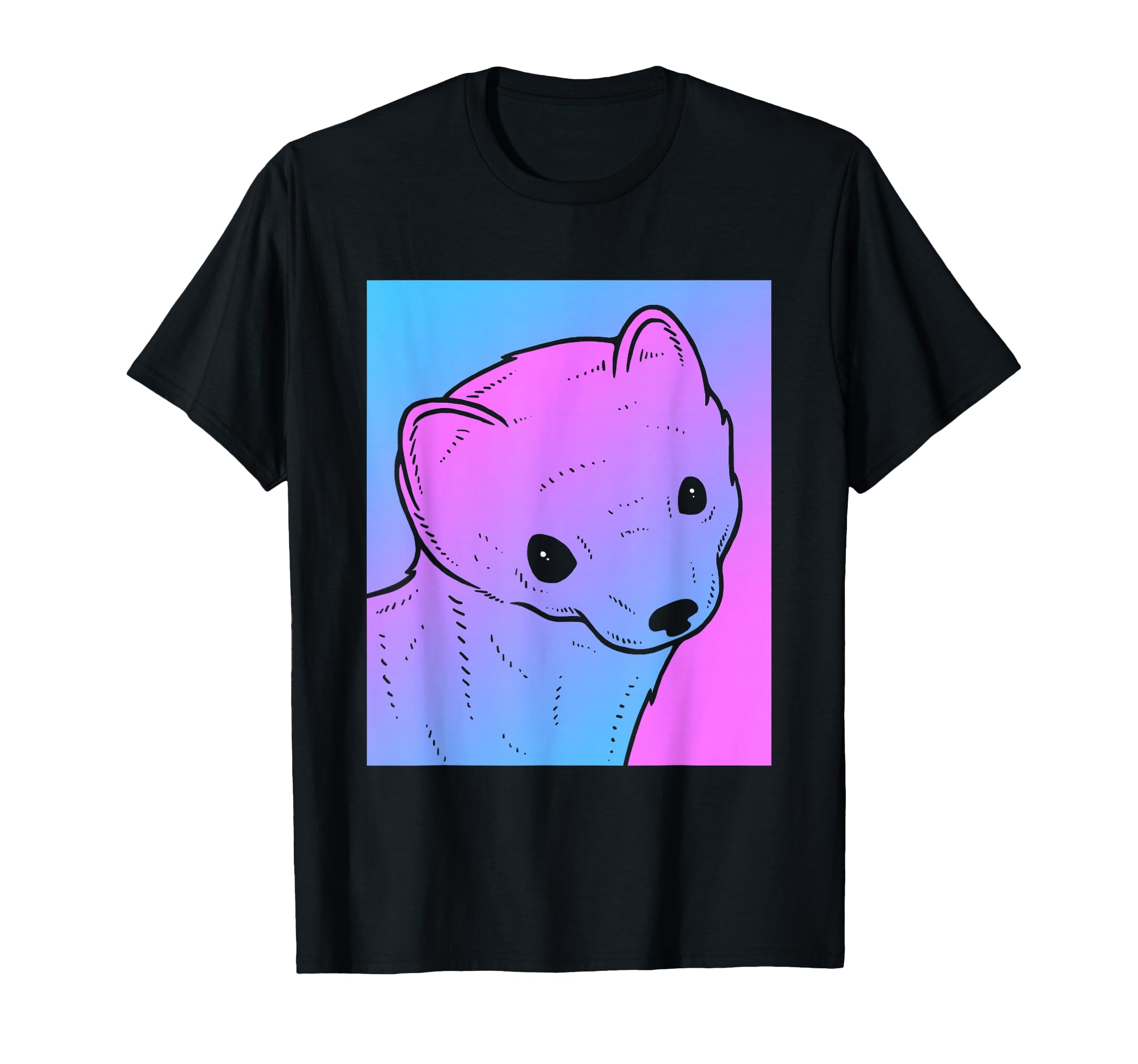 Vaporwave Stoat Aesthetic Pastel Goth T-Shirt - Trendy Graphic for Adults - T-Shirt, Sweatshirt, Hoodie