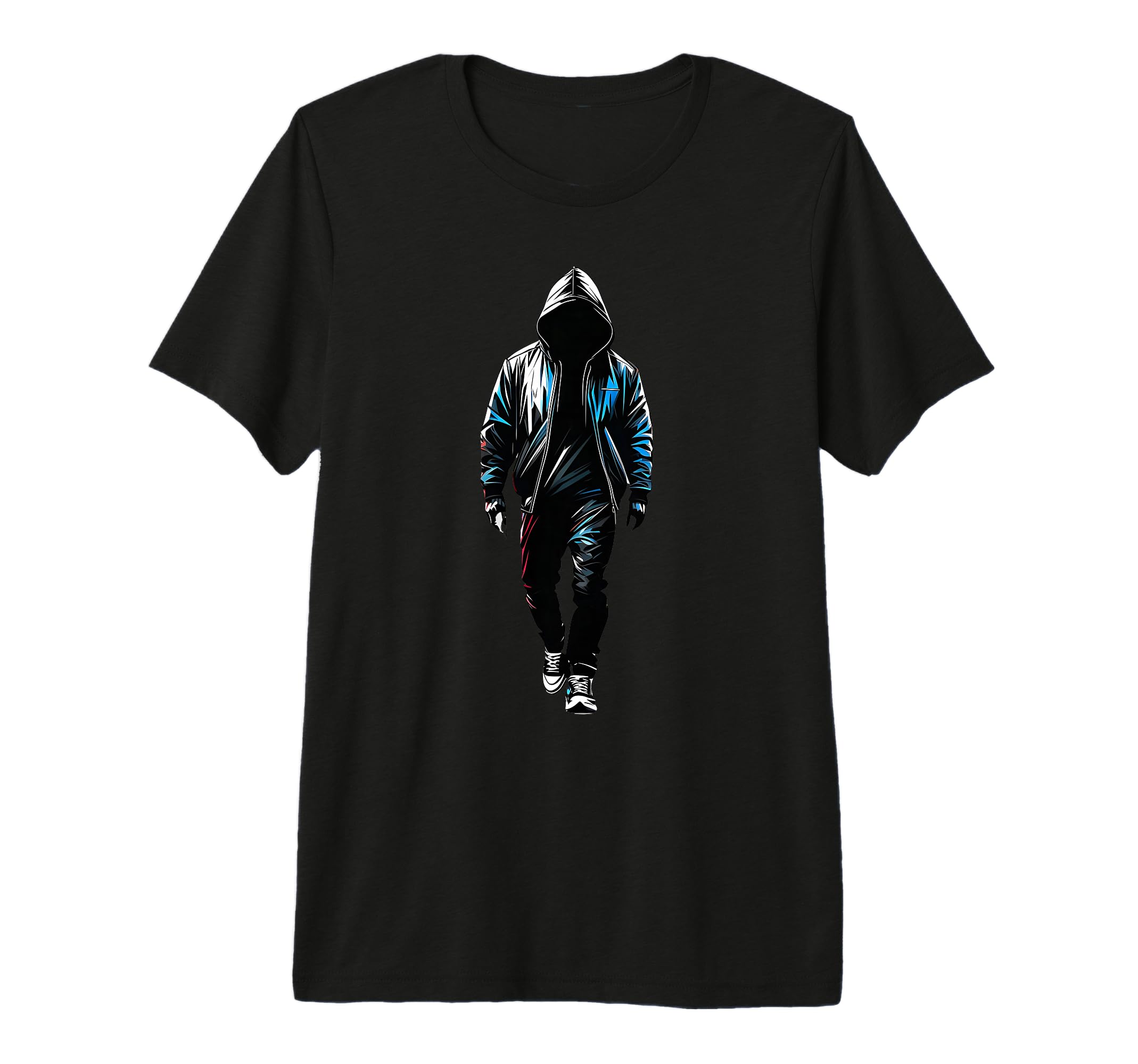 Rapper Hip Hop Black Old School Hoodie - Casual Everyday Wear Men Women - T-Shirt, Sweatshirt, Hoodie