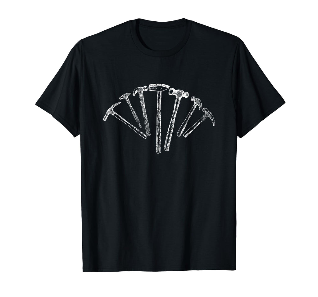 Distressed Blacksmith Hammers T-Shirt - Graphic Print Unisex - T-Shirt, Sweatshirt, Hoodie