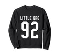 Number 92 Little Bro Biggest Fan Sweatshirt - Minimalist Print for Adults - T-Shirt, Sweatshirt, Hoodie