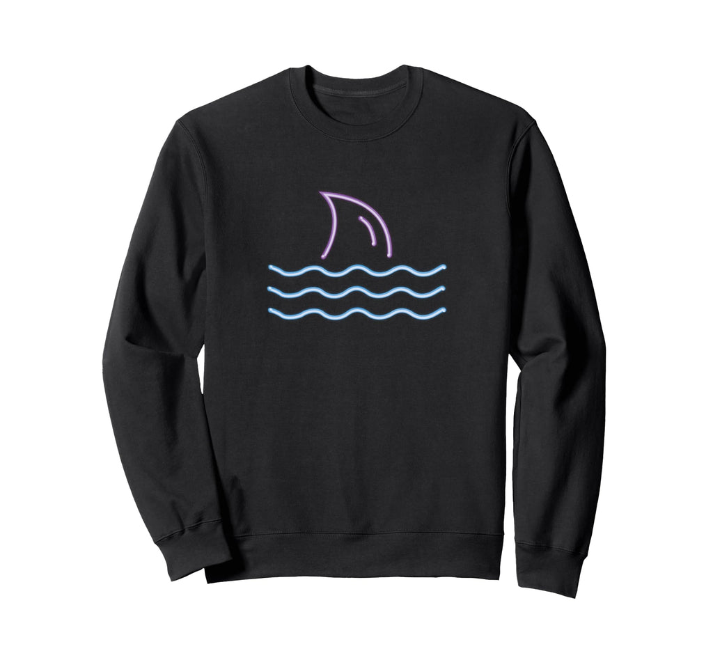 Shark Neon Sign Sweatshirt - Trendy Graphic Men Women - T-Shirt, Sweatshirt, Hoodie