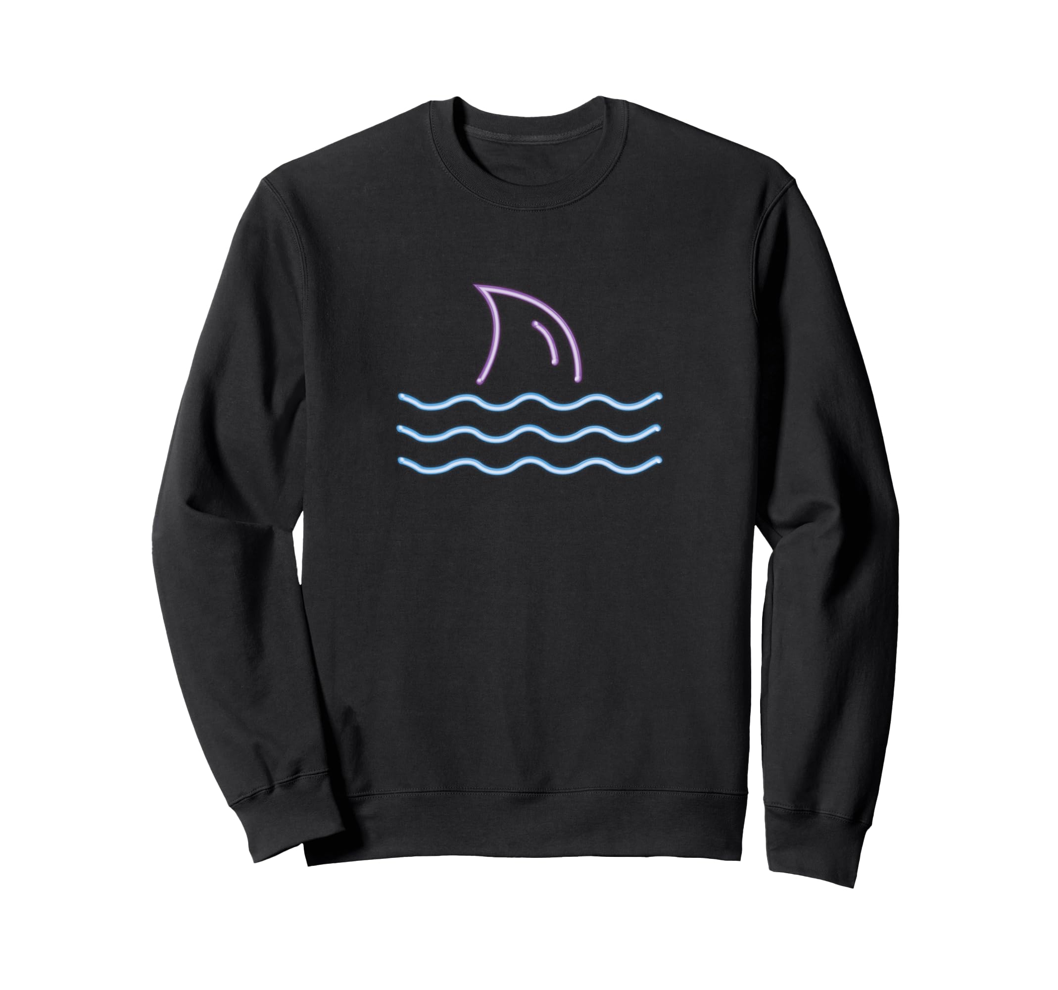 Shark Neon Sign Sweatshirt - Trendy Graphic Men Women - T-Shirt, Sweatshirt, Hoodie