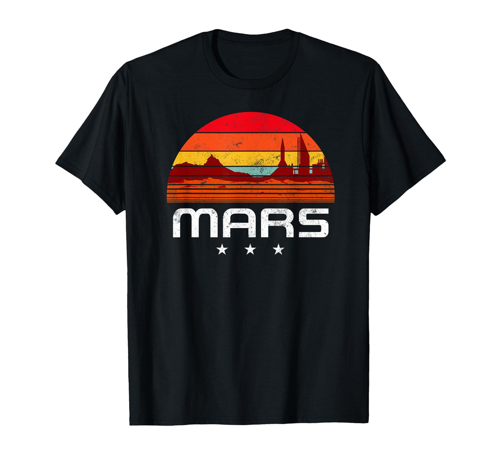 Mars Planet Martian Sunset Colony T-Shirt - Unique Graphic for Adults - T-Shirt, Sweatshirt, Hoodie