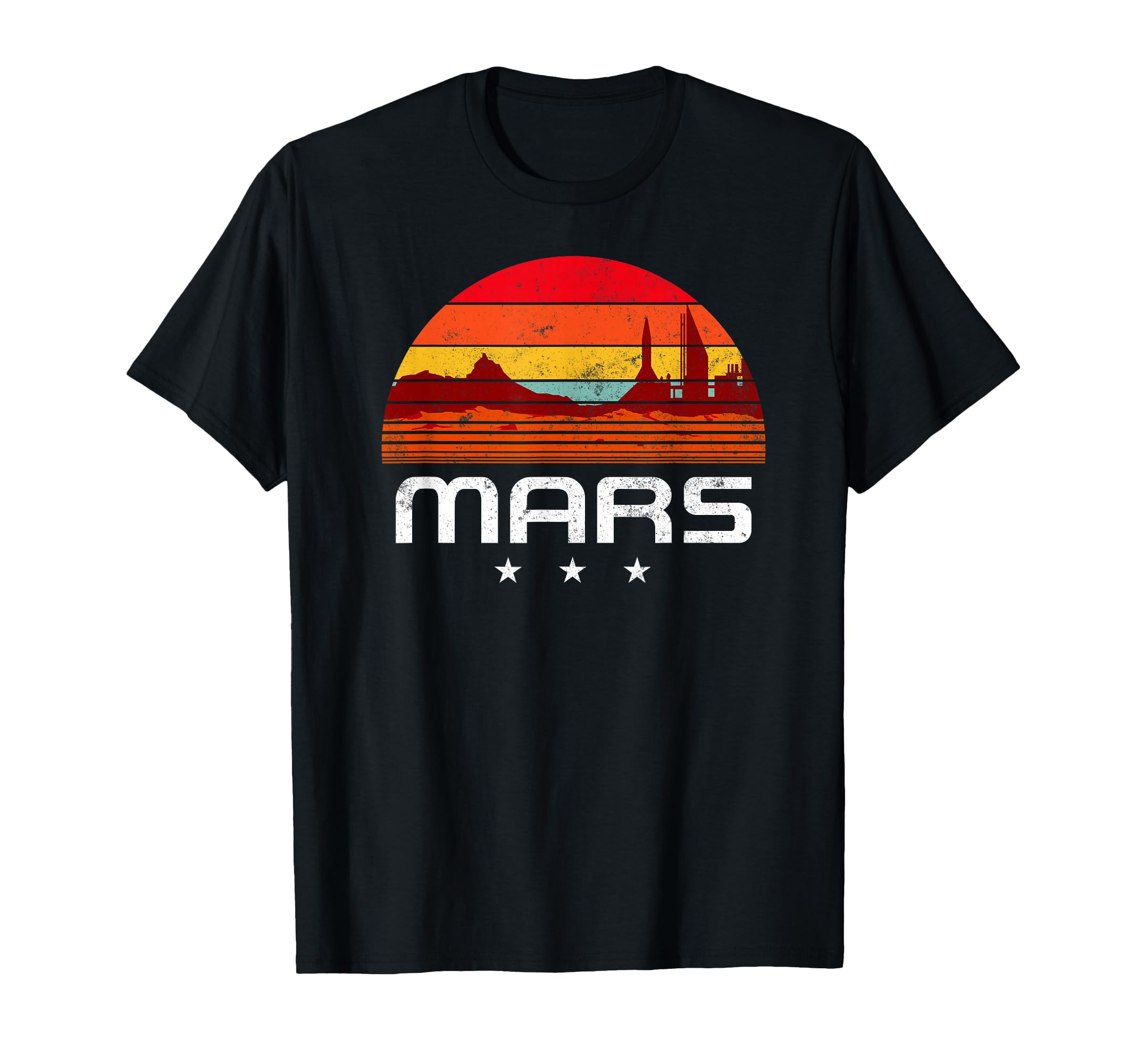 Mars Planet Martian Sunset Colony T-Shirt - Unique Graphic for Adults - T-Shirt, Sweatshirt, Hoodie