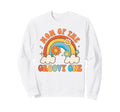 Mom Groovy One 1St Birthday Rainbow Sweatshirt - Streetwear Style Unisex - T-Shirt, Sweatshirt, Hoodie