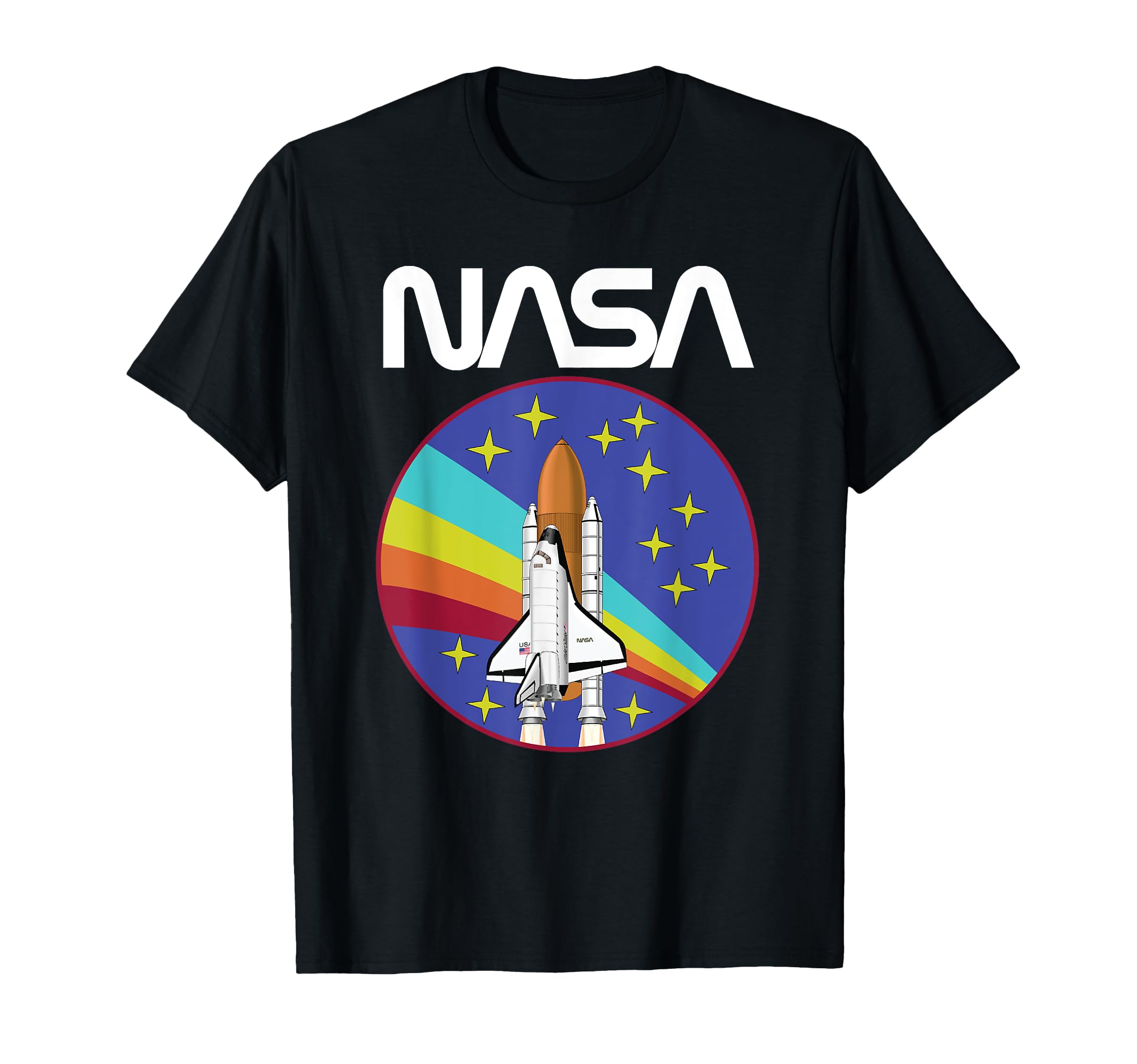 Nasa Space Shuttle Rainbow T-Shirt - Casual Everyday Wear for Adults - T-Shirt, Sweatshirt, Hoodie