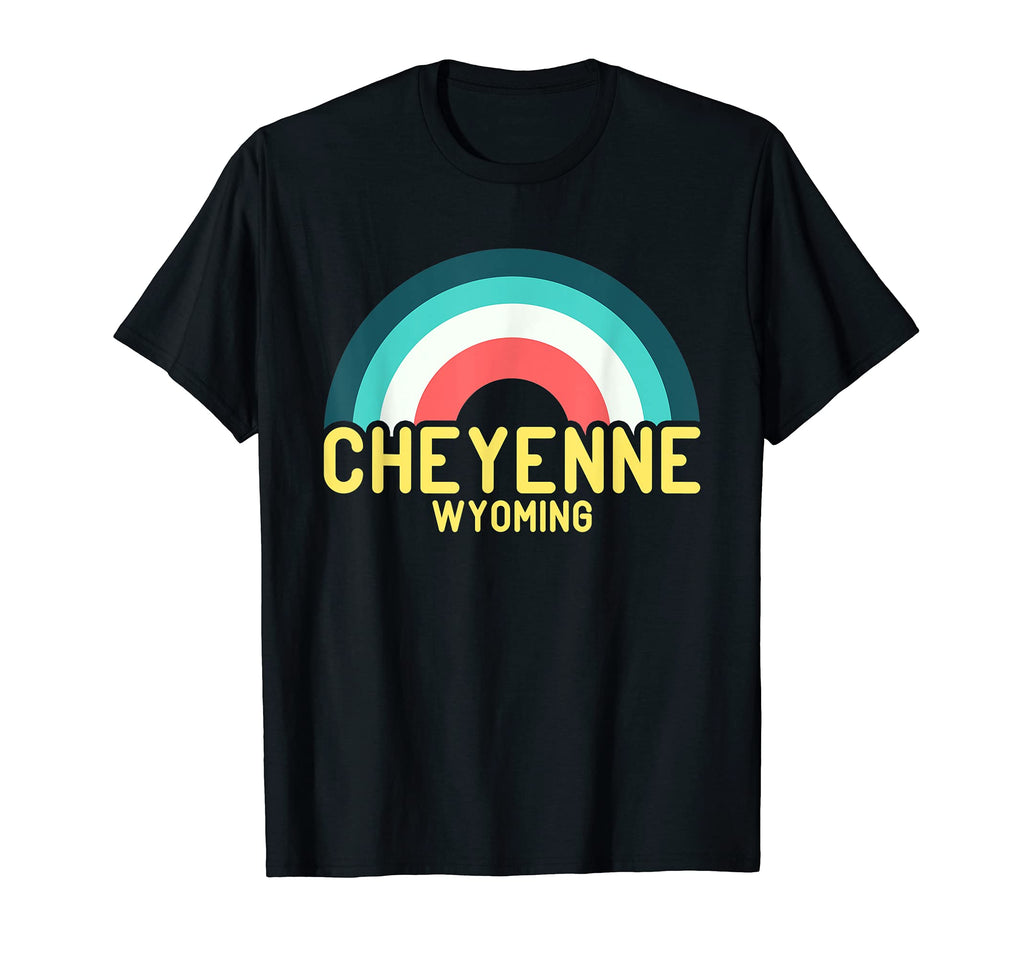 Cheyenne Wyoming Rainbow T-Shirt - Minimalist Print Unisex - T-Shirt, Sweatshirt, Hoodie
