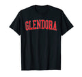 Glendora Ca Varsity Red Text T-Shirt - Minimalist Print Unisex - T-Shirt, Sweatshirt, Hoodie
