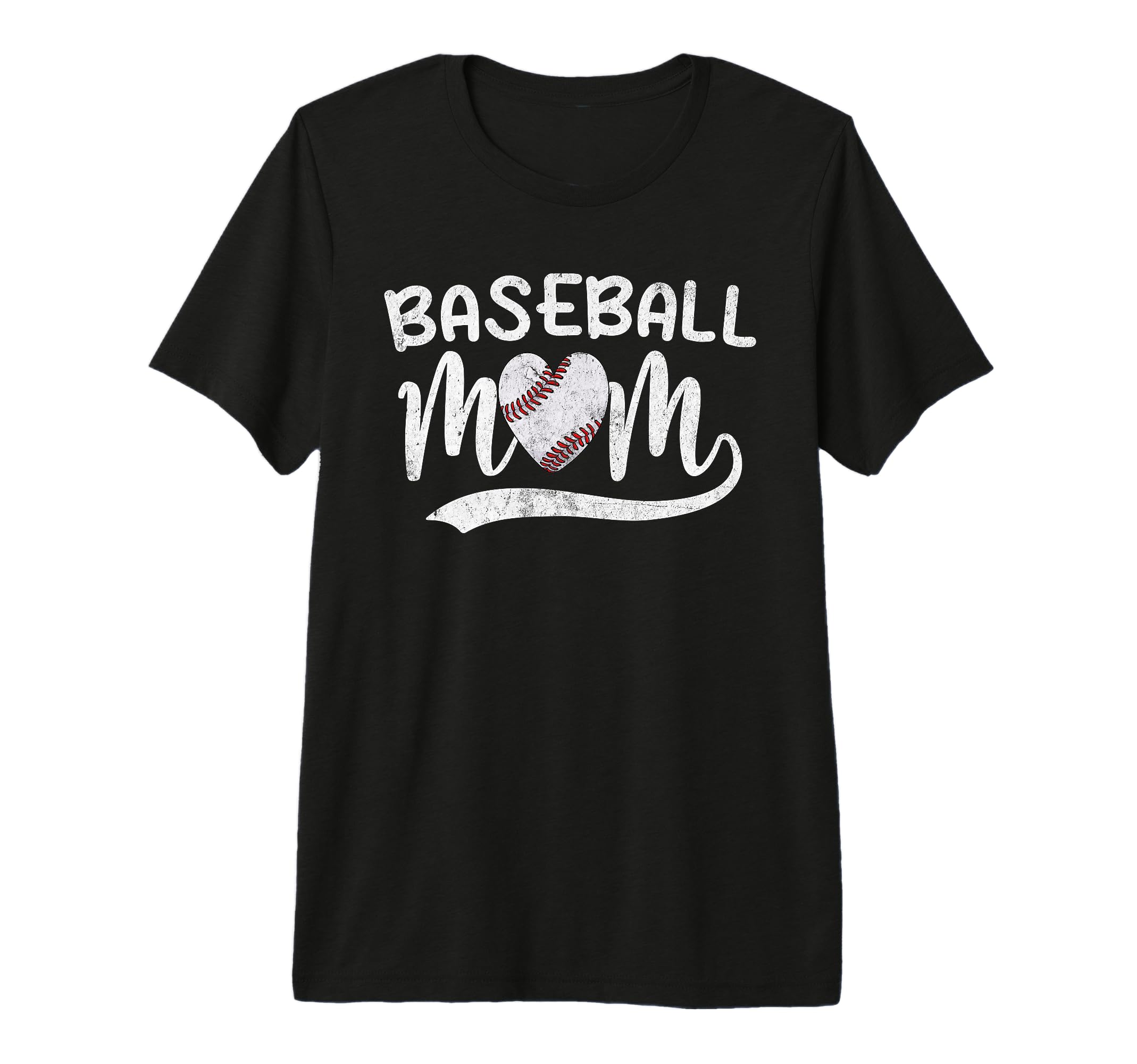 Baseball Mom Mama Funny Baseball Heart T-Shirt - Novelty Apparel Unisex - T-Shirt, Sweatshirt, Hoodie