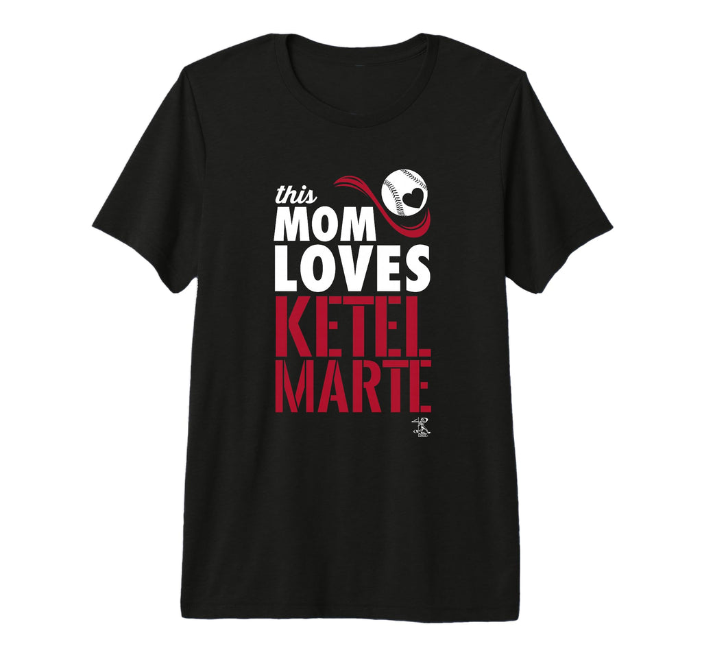 Ketel Marte This Mom Loves Tri Blend T-Shirt - Minimalist Print Men Women - T-Shirt, Sweatshirt, Hoodie