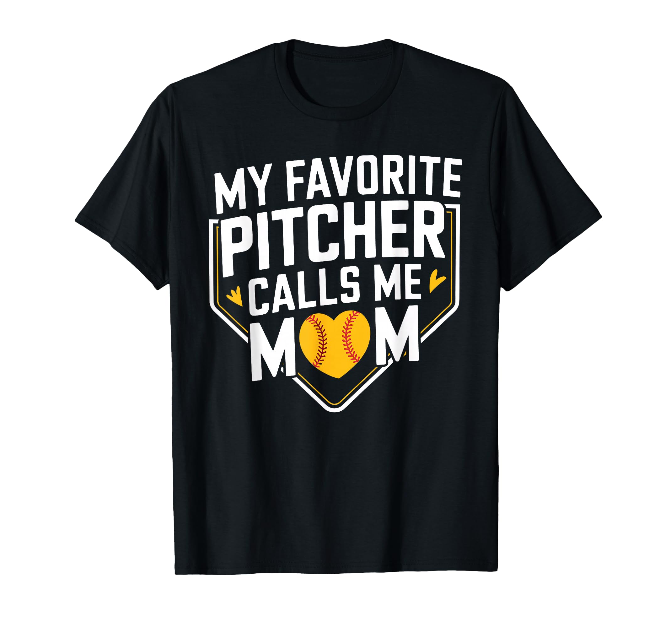 My Favorite Pitcher Calls Me Mom Funny T-Shirt - Trendy Graphic for Adults - T-Shirt, Sweatshirt, Hoodie