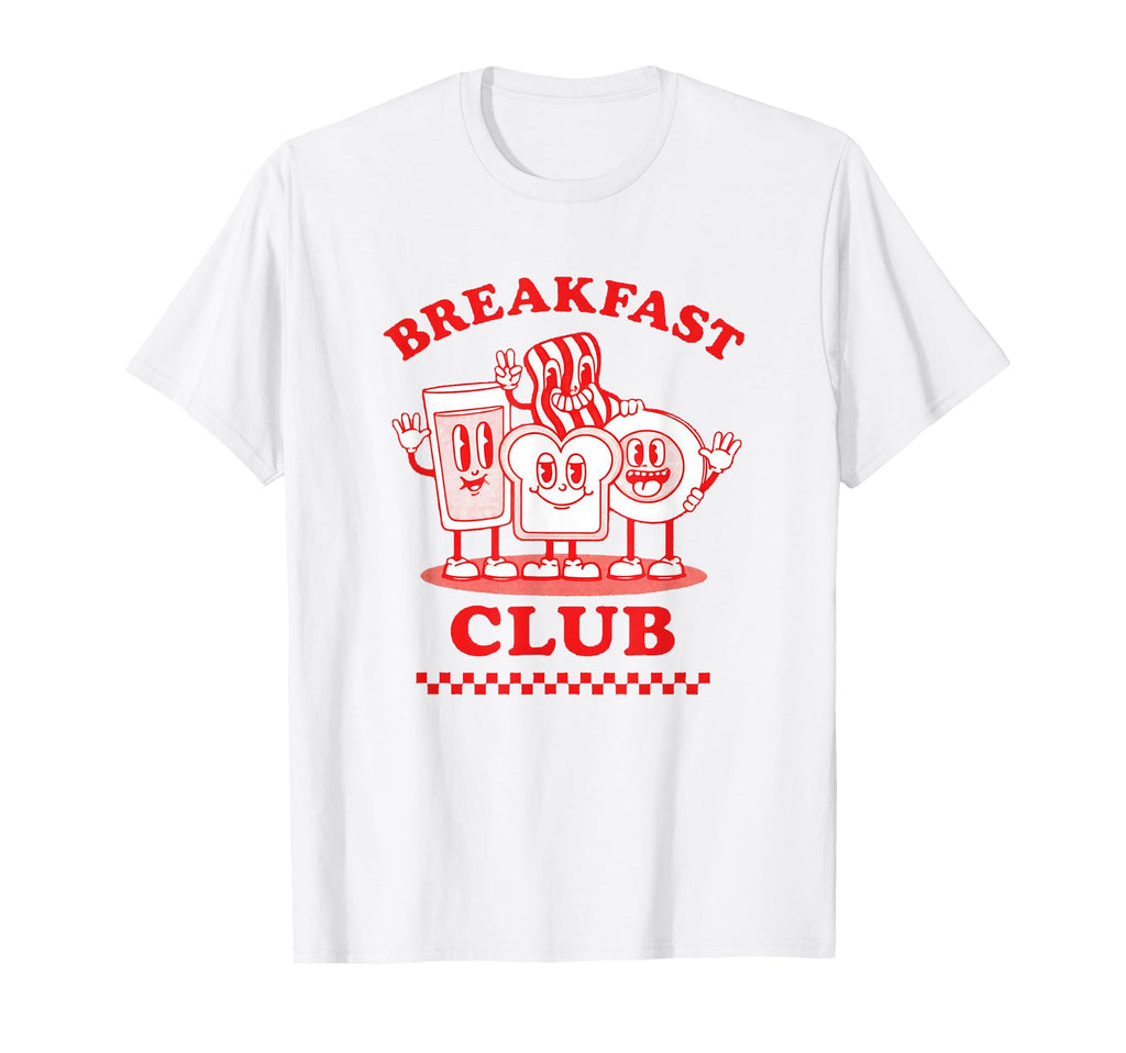 Breakfast Club Cartoon Breakfast Food T-Shirt - Trendy Graphic for Adults - T-Shirt, Sweatshirt, Hoodie