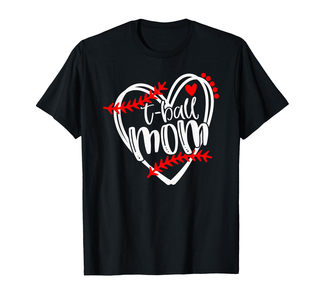 Womens Tball Mom T Ball T Ball Heart T-Shirt - Aesthetic Graphic for Adults - T-Shirt, Sweatshirt, Hoodie