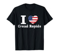 I Heart Love Grand Rapids Patriotic T-Shirt - Aesthetic Graphic Men Women - T-Shirt, Sweatshirt, Hoodie