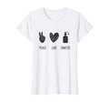Womens Peace Love Sanitize Funny Social T-Shirt - Trendy Graphic Men Women - T-Shirt, Sweatshirt, Hoodie