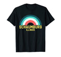 Schaumburg Illinois Rainbow T-Shirt - Minimalist Print for Adults - T-Shirt, Sweatshirt, Hoodie