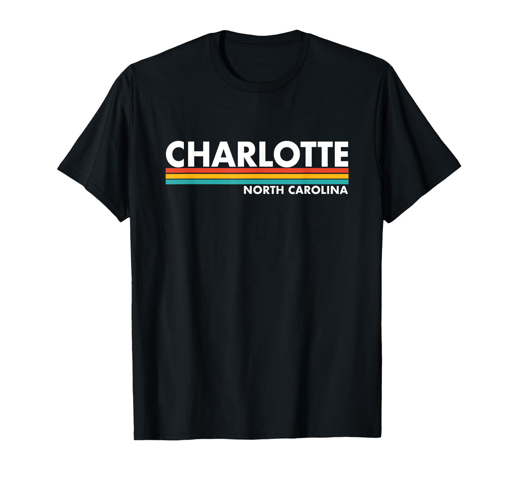 Charlotte North Carolina Stripes T-Shirt - Minimalist Print Unisex - T-Shirt, Sweatshirt, Hoodie