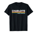 Charlotte North Carolina Stripes T-Shirt - Minimalist Print Unisex - T-Shirt, Sweatshirt, Hoodie