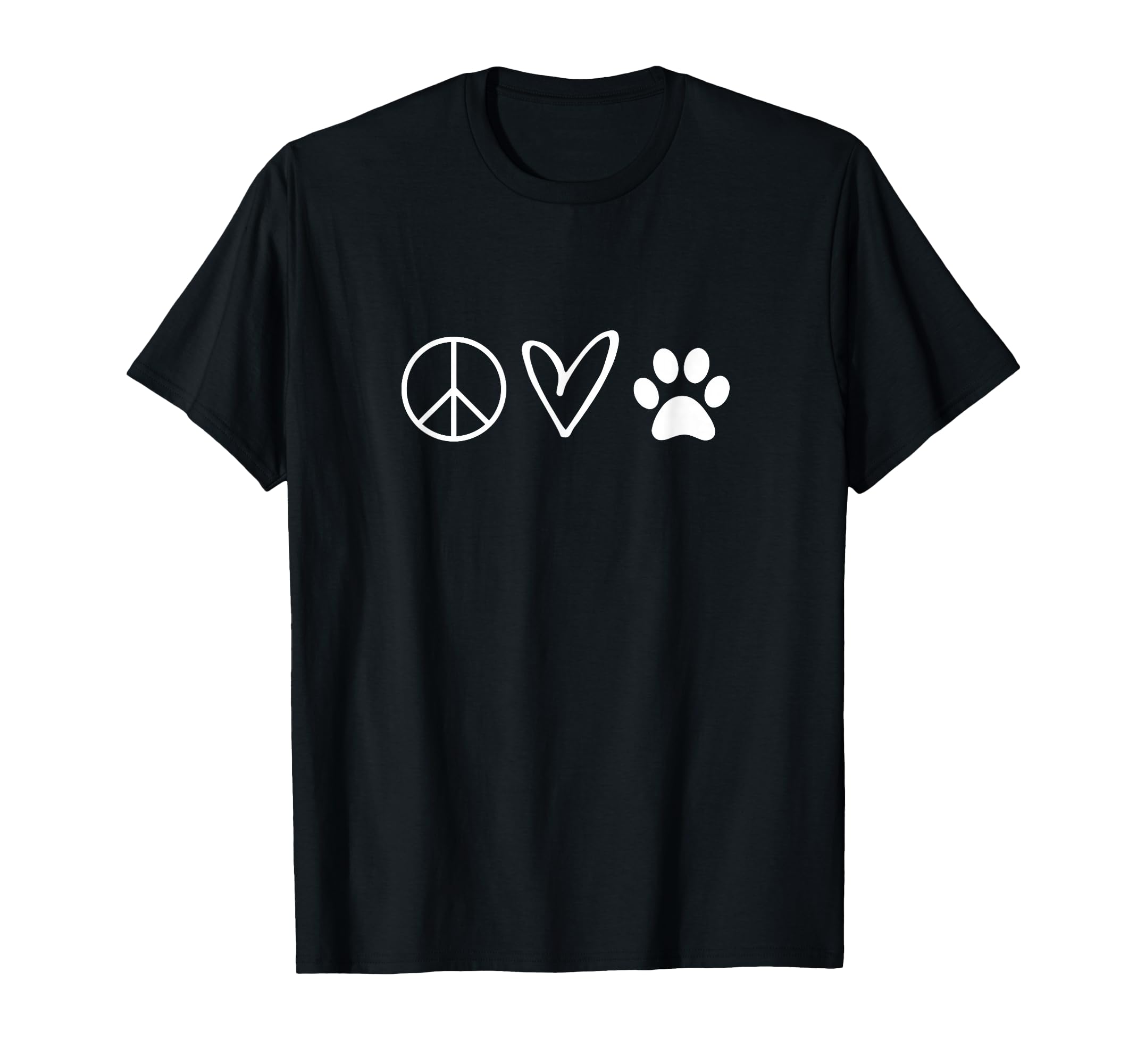 Funny Peace Sign Heart Paw T Shirts T-Shirt - Casual Everyday Wear Unisex - T-Shirt, Sweatshirt, Hoodie