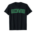 Greenwood Distressed Green Varsity T-Shirt - Custom Art Print Unisex - T-Shirt, Sweatshirt, Hoodie