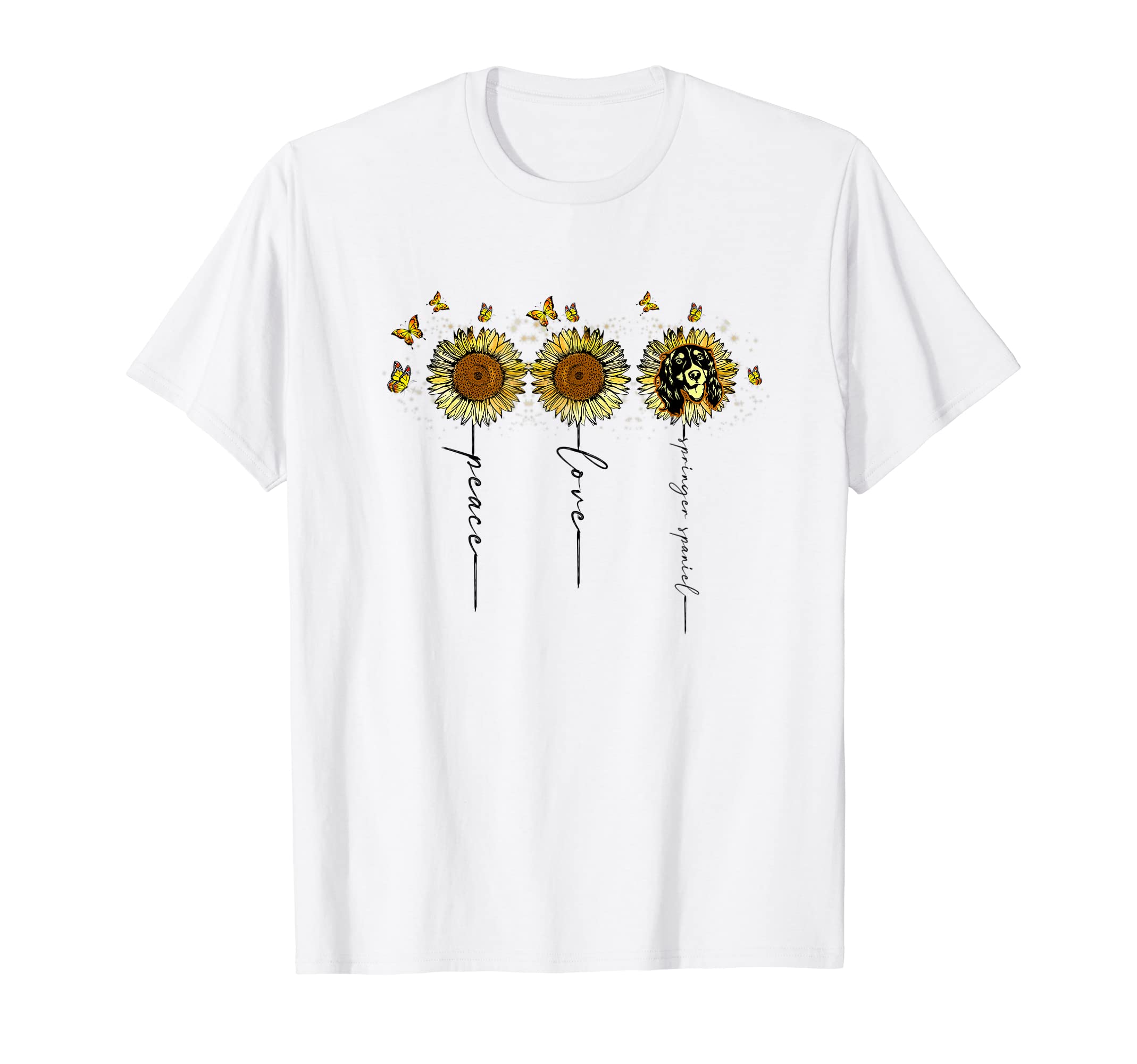 Peace Love Springer Spaniel T-Shirt - Aesthetic Graphic Unisex - T-Shirt, Sweatshirt, Hoodie