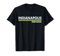 Indianapolis Indiana Stripes T-Shirt - Novelty Apparel Unisex - T-Shirt, Sweatshirt, Hoodie