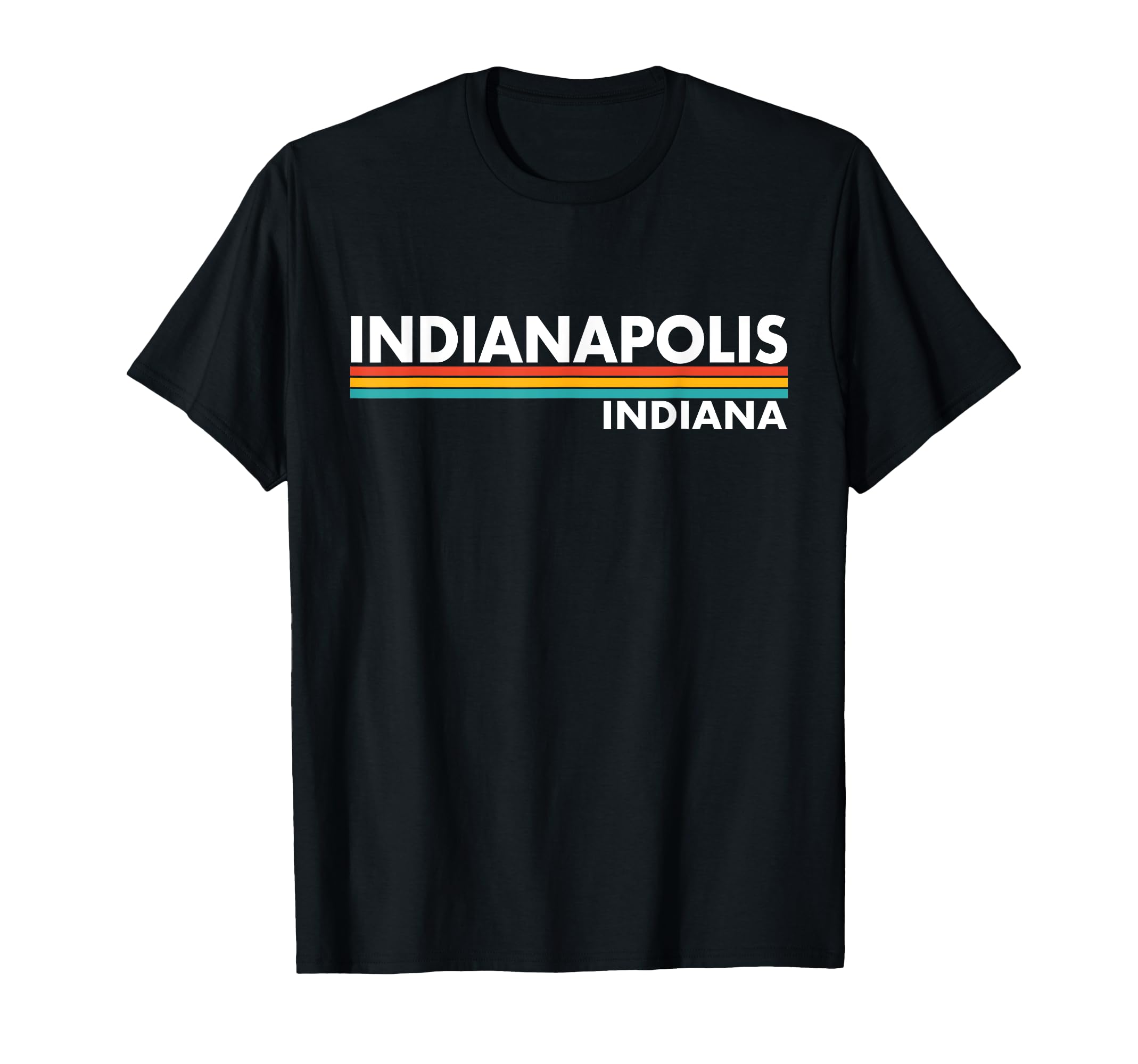 Indianapolis Indiana Stripes T-Shirt - Novelty Apparel Unisex - T-Shirt, Sweatshirt, Hoodie