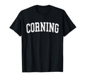 Corning Ny Distressed White Varsity T-Shirt - Trendy Graphic for Adults - T-Shirt, Sweatshirt, Hoodie