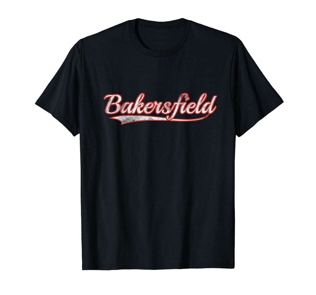 Bakersfield Varsity Distressed T-Shirt - Fun Novelty Design Unisex - T-Shirt, Sweatshirt, Hoodie