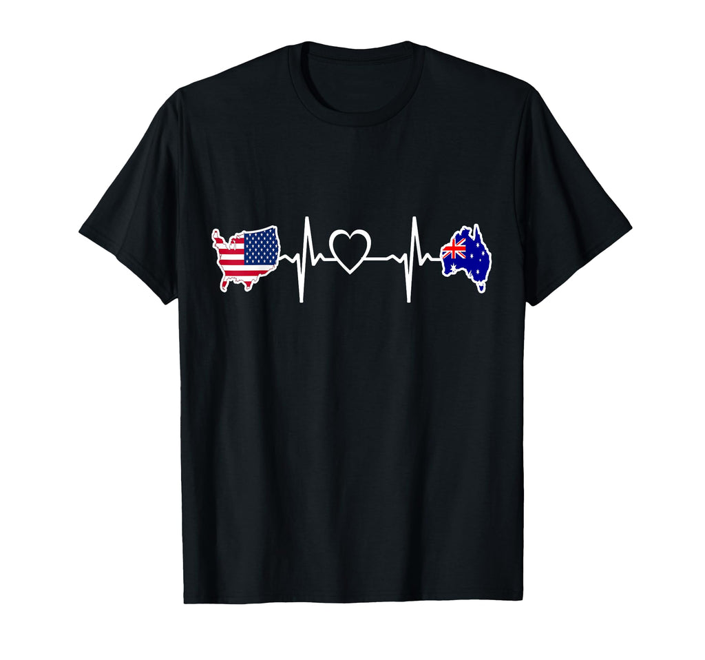 Australia American Usa Flag Usa Australian T-Shirt - Unique Graphic Unisex - T-Shirt, Sweatshirt, Hoodie