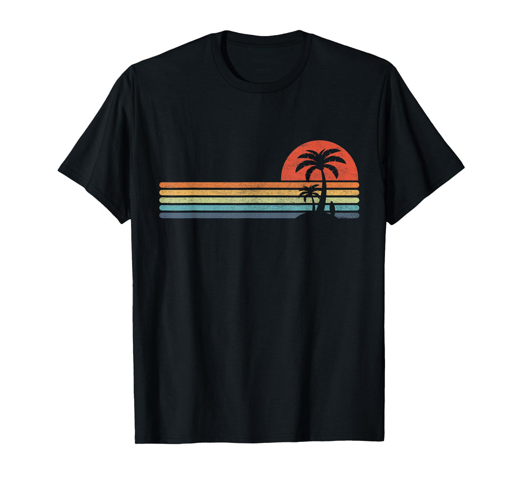Palm Tree Surfboard Tropical Beach T-Shirt - Graphic Print Men Women - T-Shirt, Sweatshirt, Hoodie