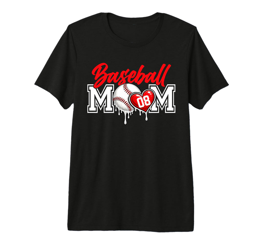 Personalized Proud Mom Jersey Number 8 T-Shirt - Fun Novelty Design Unisex - T-Shirt, Sweatshirt, Hoodie