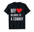 My Heart Belongs To Cowboy Anniversary T-Shirt - Trendy Graphic for Adults - T-Shirt, Sweatshirt, Hoodie