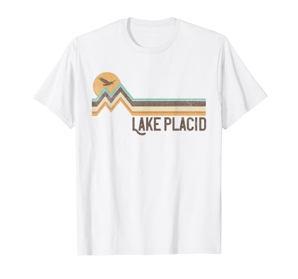 Lake Placid Ny 70S 80S Distressed Gift T-Shirt - Unique Graphic Men Women - T-Shirt, Sweatshirt, Hoodie