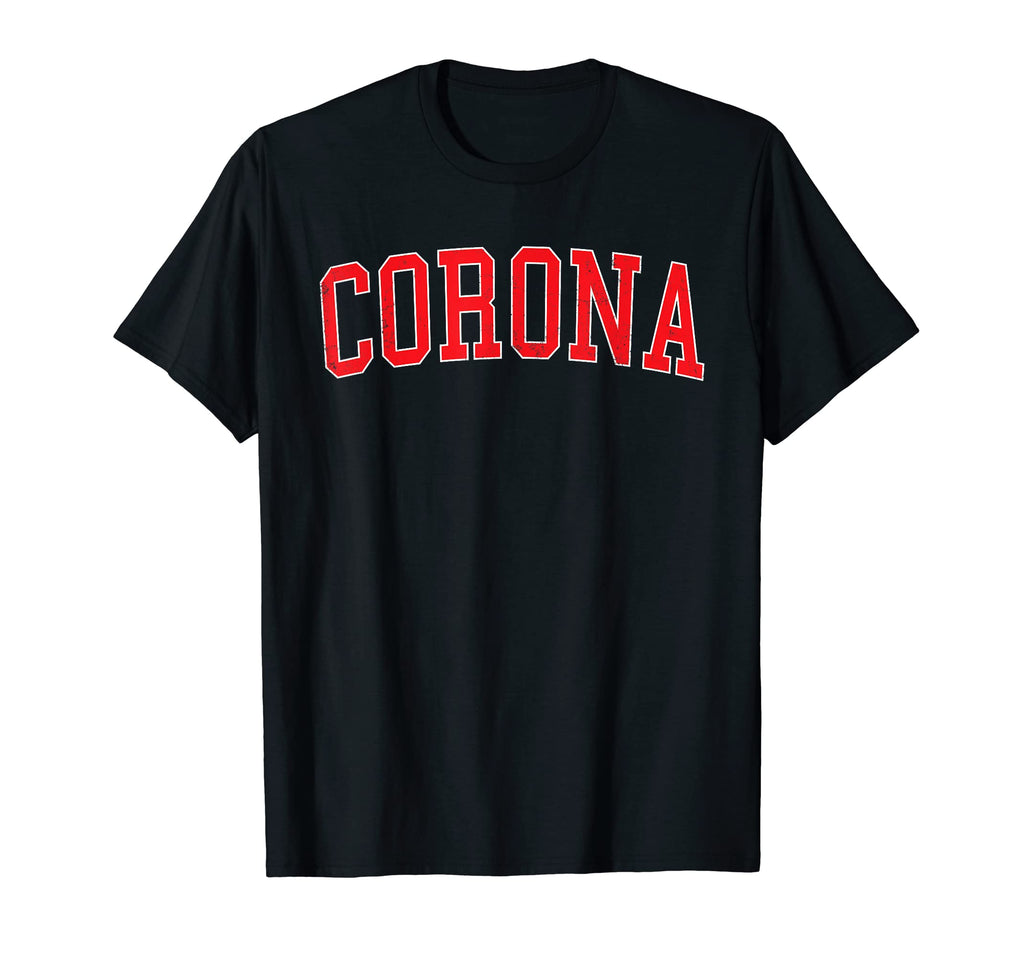 Corona Ca Varsity Red Text T-Shirt - Aesthetic Graphic Men Women - T-Shirt, Sweatshirt, Hoodie
