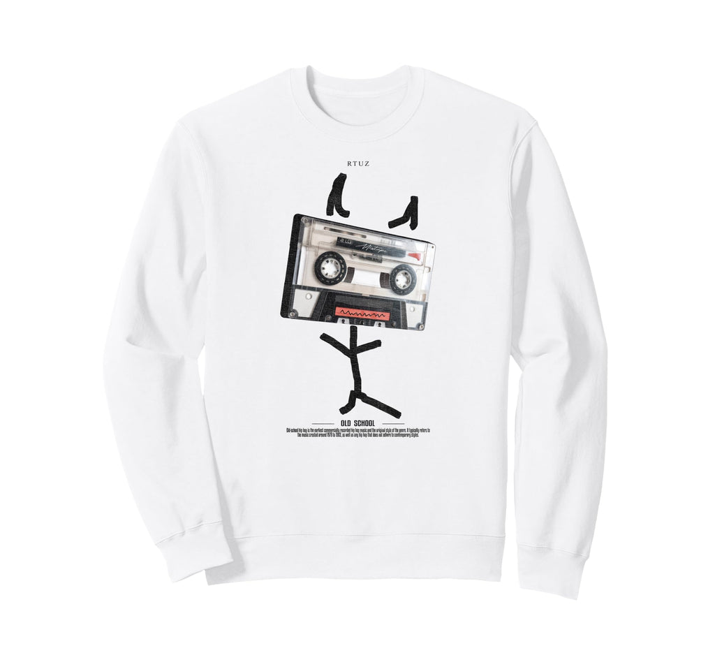 Y2K Streetwear Old School Music Tape Sweatshirt - Custom Art Print Unisex - T-Shirt, Sweatshirt, Hoodie