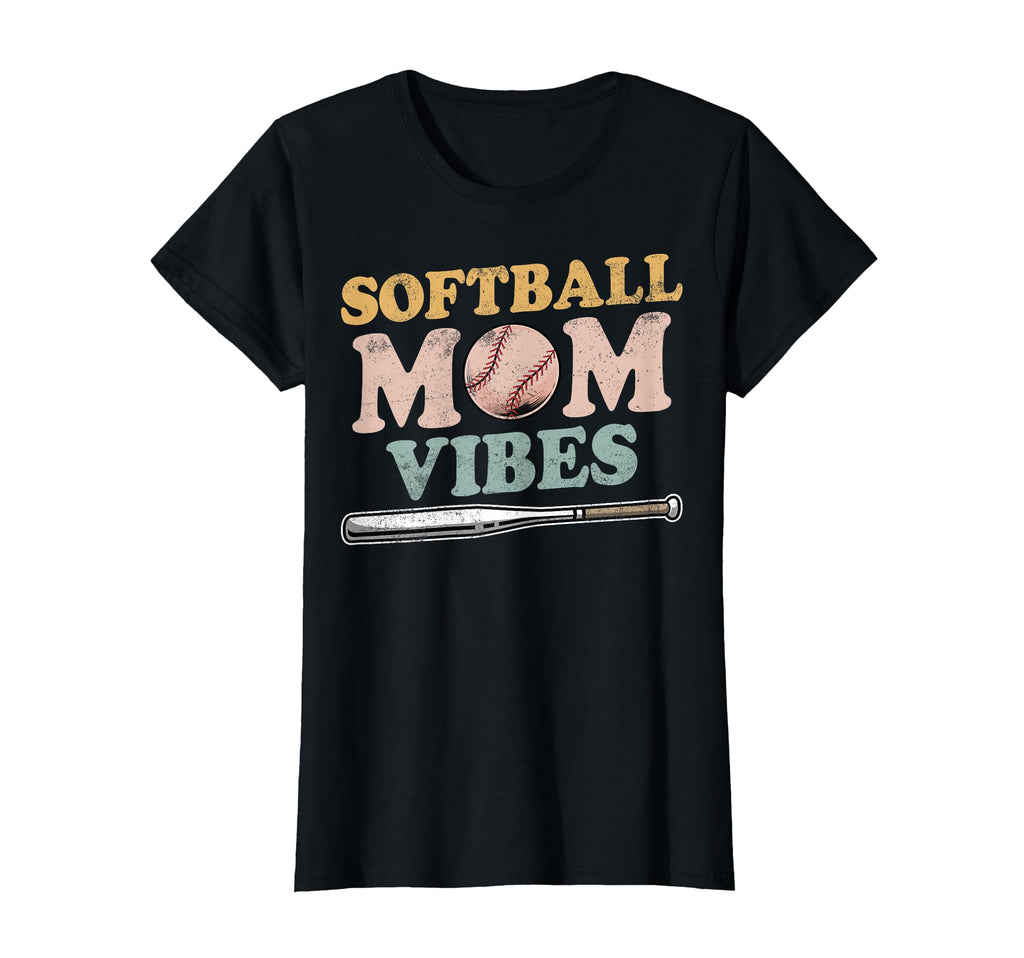 Softball Mom Vibes Softball Baseball T-Shirt - Trendy Graphic Unisex - T-Shirt, Sweatshirt, Hoodie