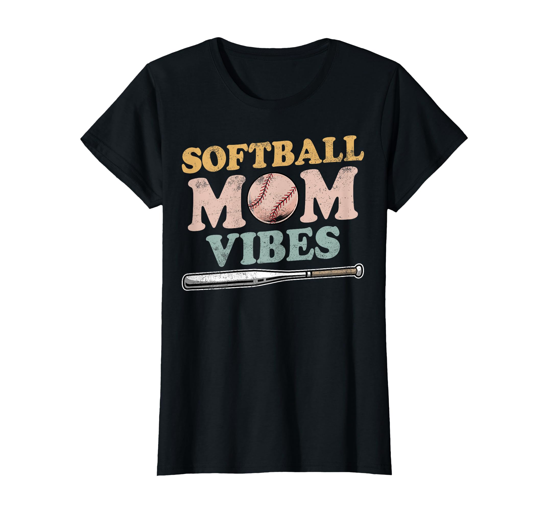 Softball Mom Vibes Softball Baseball T-Shirt - Trendy Graphic Unisex - T-Shirt, Sweatshirt, Hoodie