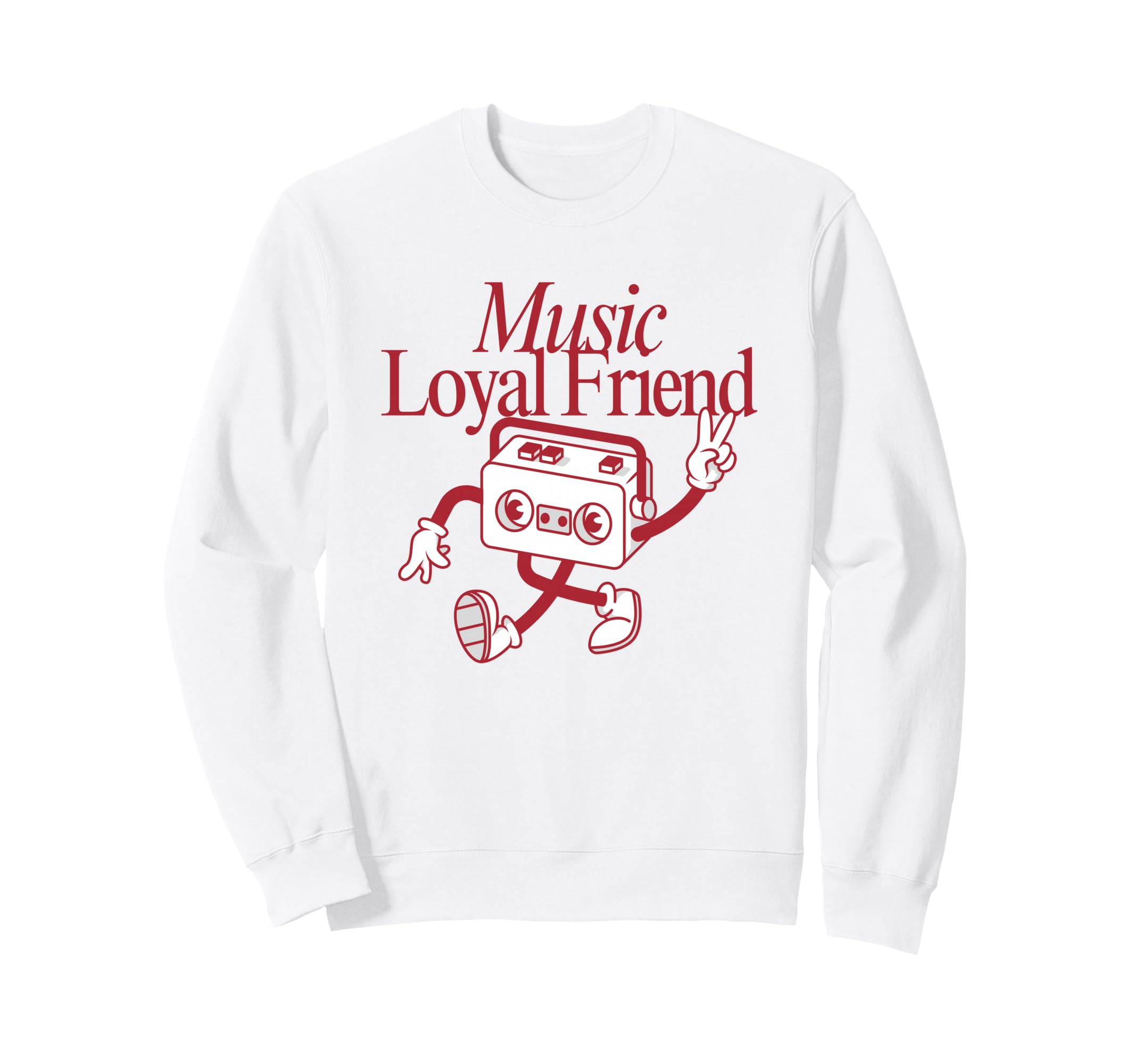 Music Loyal Friend Cassette Tape Sweatshirt - Minimalist Print Men Women - T-Shirt, Sweatshirt, Hoodie