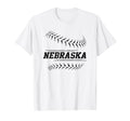 Nebraska Baseball State Pride Team T-Shirt - Minimalist Print for Adults - T-Shirt, Sweatshirt, Hoodie